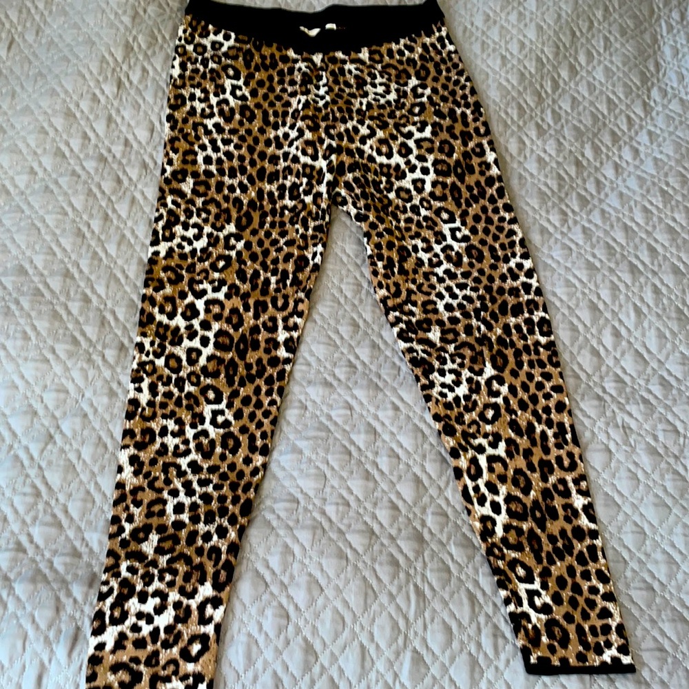 Brown cream and black Micheal corse leopard print stretchy leggings